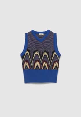 Neon Jacquard Knit Slip-over