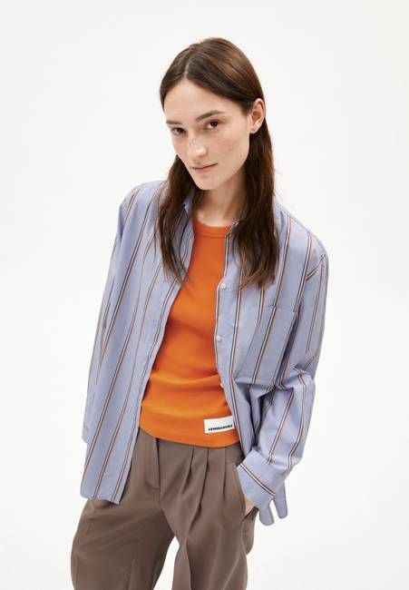 HALIAA STRIPED BLOUSE | heather