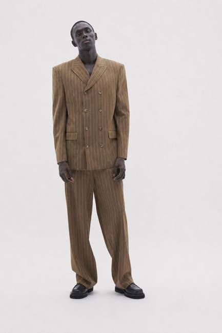 Wool Pinstripe Blazer