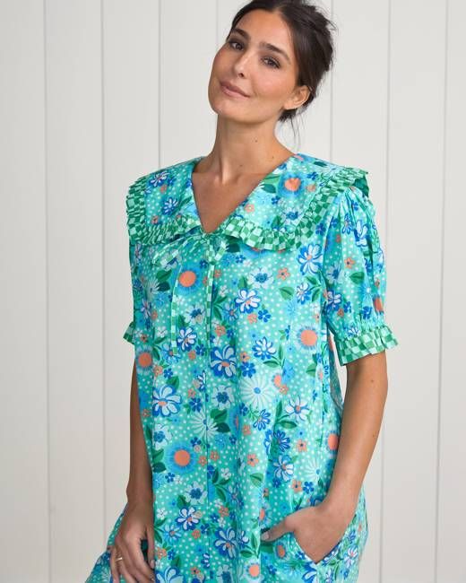 Printfresh + Oh Joy! - Posh Petals - Nostalgia Nightgown - Spearmint