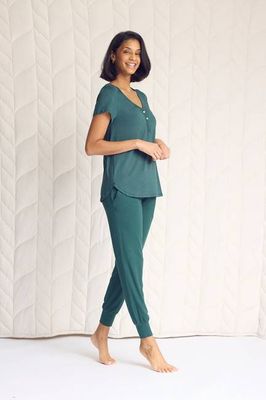 Henley Tee + Harem Pant