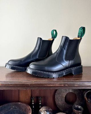 Solovair Black Leather Dealer Boot