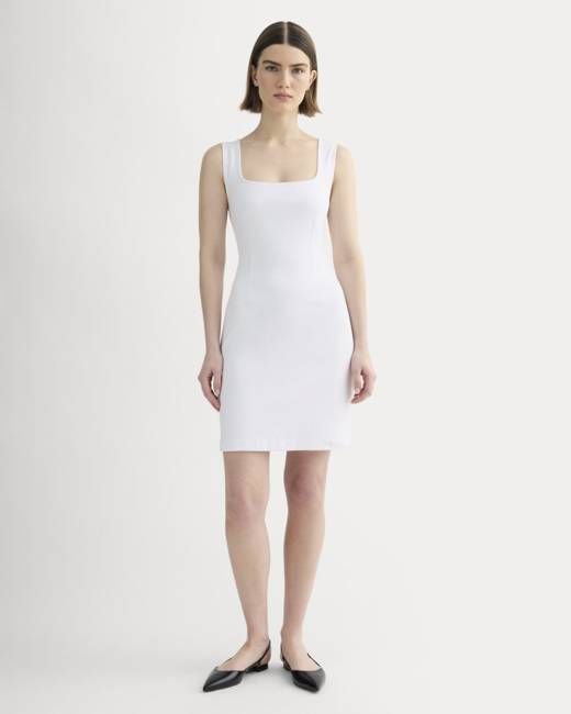 The Dream Square-Neck Dress | White