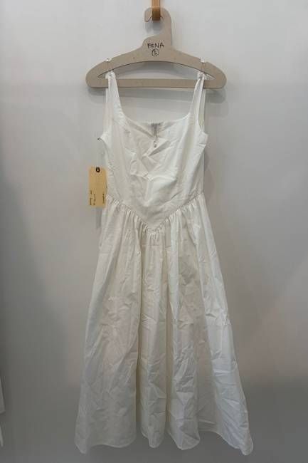 Sample Sale Iris Dress in White Poplin