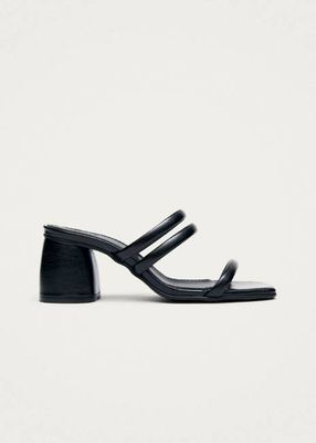 Indiana Rift Black Leather Sandals