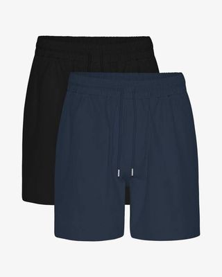 Organic Twill Shorts - Deep Black & Navy Blue (2-Pack)