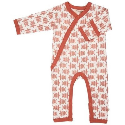 Kimono Strampler - Schildkröten, Orange