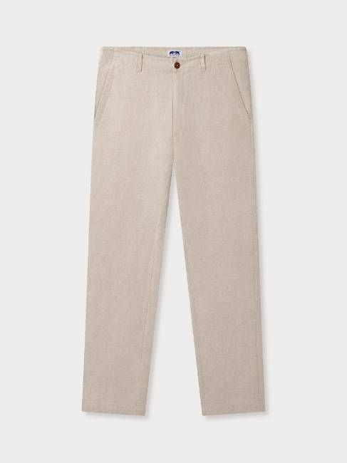 Men's Ecru Randall Linen Trousers