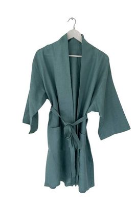 NEW! Linen Belted Overlay Sea Glass