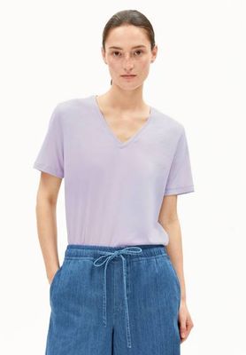 LUALAA V-NECK| soft lilac