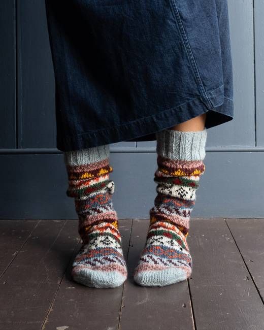 Liv Fair Isle Wool Socks