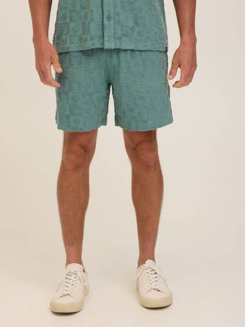 Mitchell Tile Leaf Jacquard Terry Short