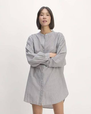 The Gauze Oversized Shirt | White / Black