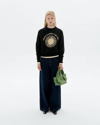 Black retro raw sun Bonnie sweatshirt