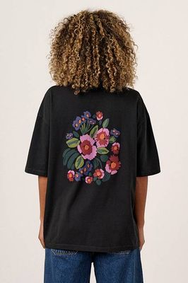 Benny - Oversized Cotton T-Shirt in Washed Marie Print