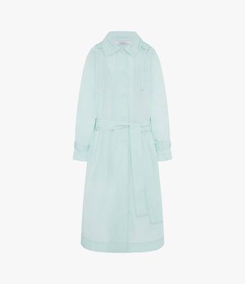 Recycled Nylon Trench | Aquamarine