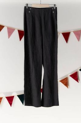 Stella Trousers, Black Pansy