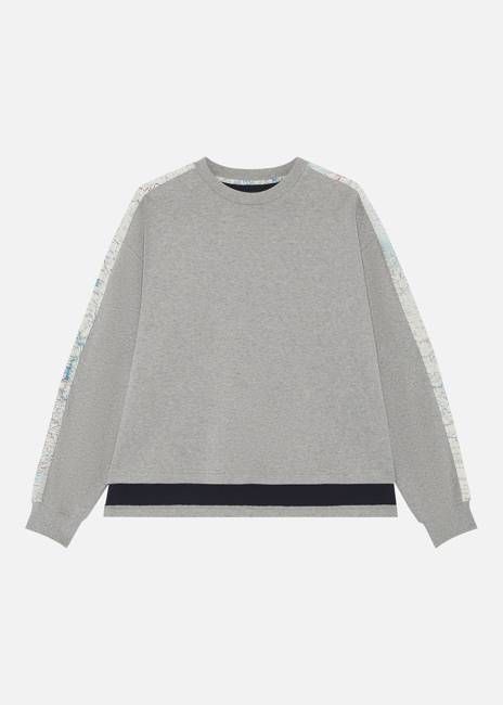 1950S SILK MAP CREW SWEAT