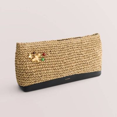 Raffia Clutch