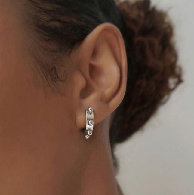 Bessie Earrings in Silver