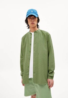 JAACKO STRIPED| smith green-oatmilk