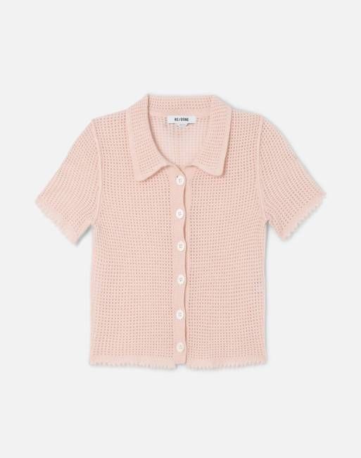 Amelia Cashmere Polo - Pink Salt
