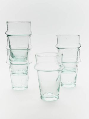 VERRE BELDI CLEAR SHORT GLASSES, SET OF 6