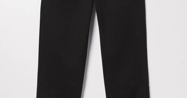 Black Regular Twill Chino | Straight Cut | Organic Cotton | Asket