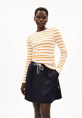 MAYWAA STRIPES | white-light tangerine
