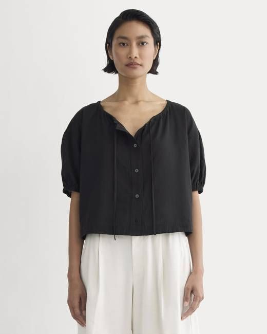 The Gauze Button-Up | Black