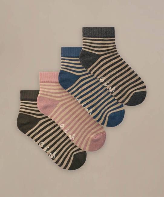 Womens Quarter Crop Trainer Socks - 4 Pack - Size 4-7