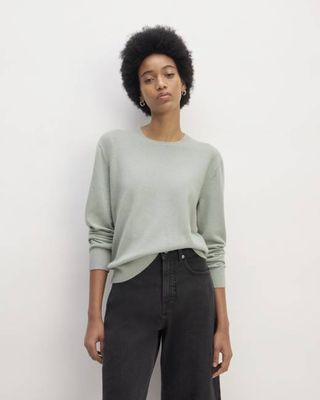 The Classic Crew in Cashmere | Light Sage Green