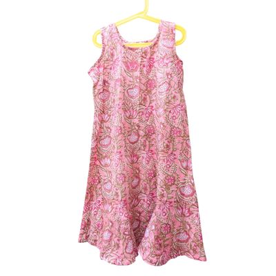Beautiful block print cotton summer dresses for children