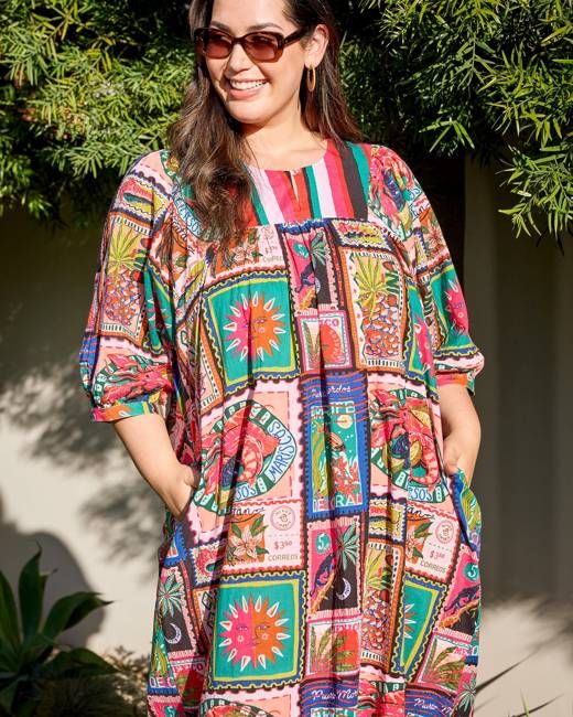 Colorful Coast - Vista Dress - Vibrant Ink