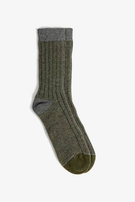 GREEN TWO-TONE SOCKS