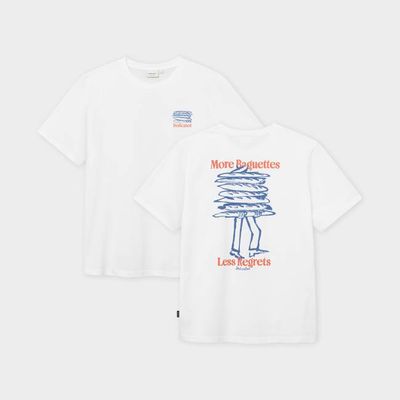 DEDICATED - T-shirt Stockholm Baguettes Regrets White