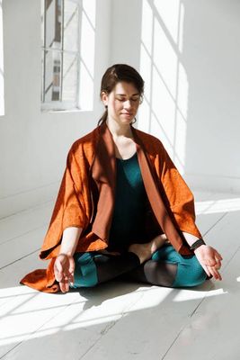 PETITE Baumwollkimono Earth