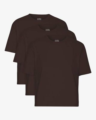 Organic Boxy Crop Tee - Coffee Brown (3-Pack)