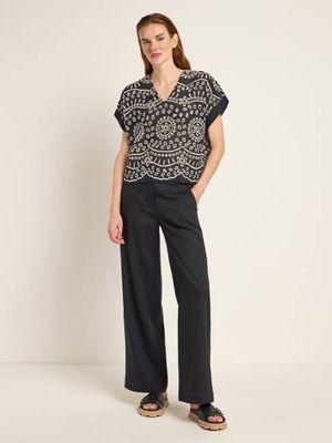 blouse shirt (OCS) with embroidery