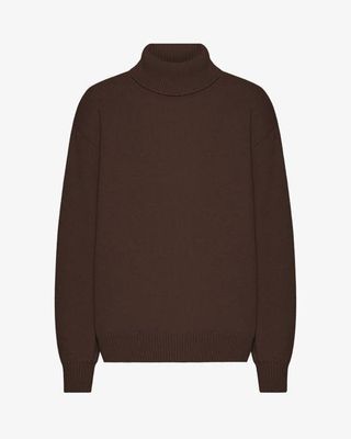 Merino Wool Turtleneck - Coffee Brown