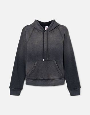 Thermal Lined Raglan Hoodie - Faded Black