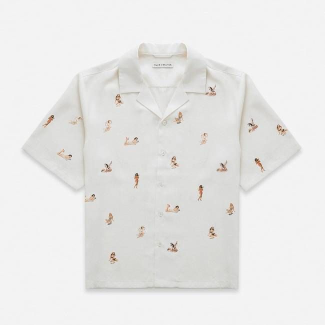 Pin Up Antique White Short Sleeve Shirt