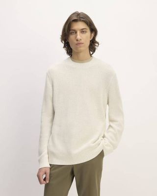 The No-Sweat Ribbed Crew | Heathered Canvas