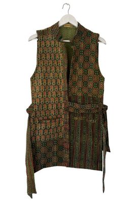 NEW! Vintage Stories Ajrak Tie Vest No.4