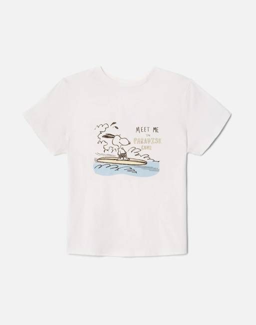 Classic Tee Snoopy Hang Ten - Vintage White