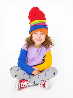 Girls' Organic Cotton Colorblock Sweatshirt Dress