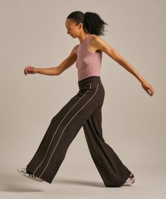 Piped Wide Leg Joggers