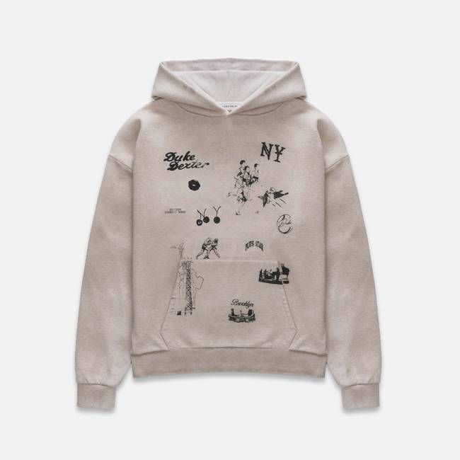 NY Sketch Oat Marl Hoodie