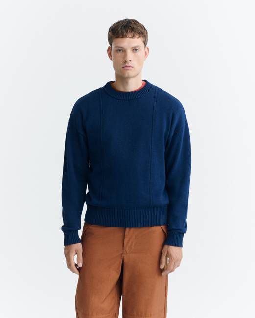 Thinking Mu Navy Cotton Cole Sweater
