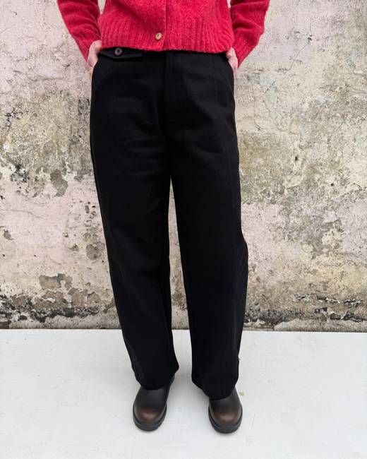 Lowie Black Panelled Trousers